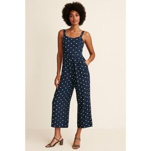 Ann Taylor Navy Polka Dot Wide-Leg Jumpsuit – Size‎ 4